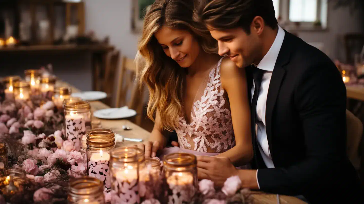 Personnalisation de vaisselle pour mariage et image.