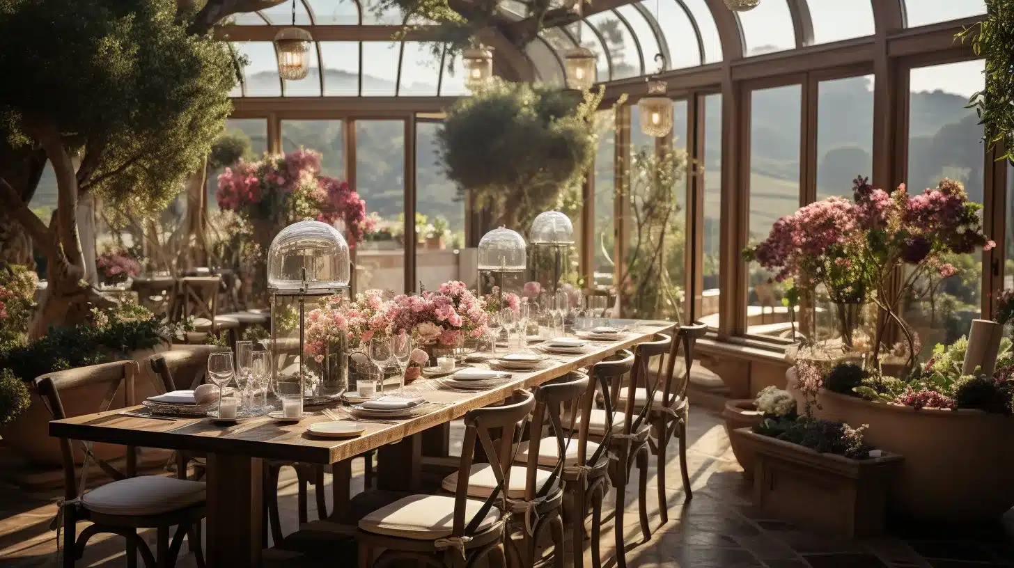 Art de décorer l'extérieur pour un mariage alt