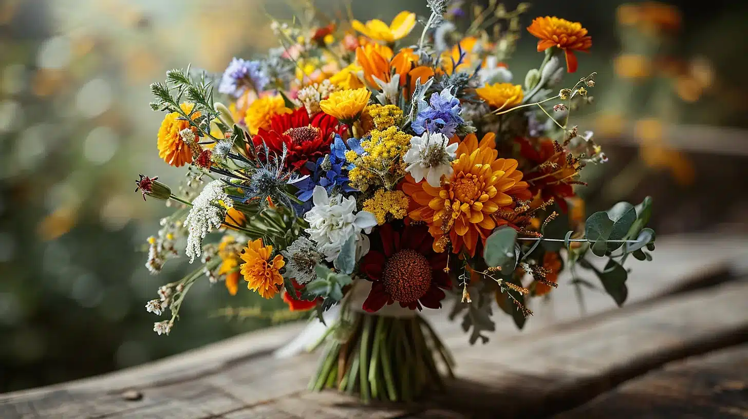 Signification, couleurs bouquet mariée, image, mots clés: attractif, pertinents.