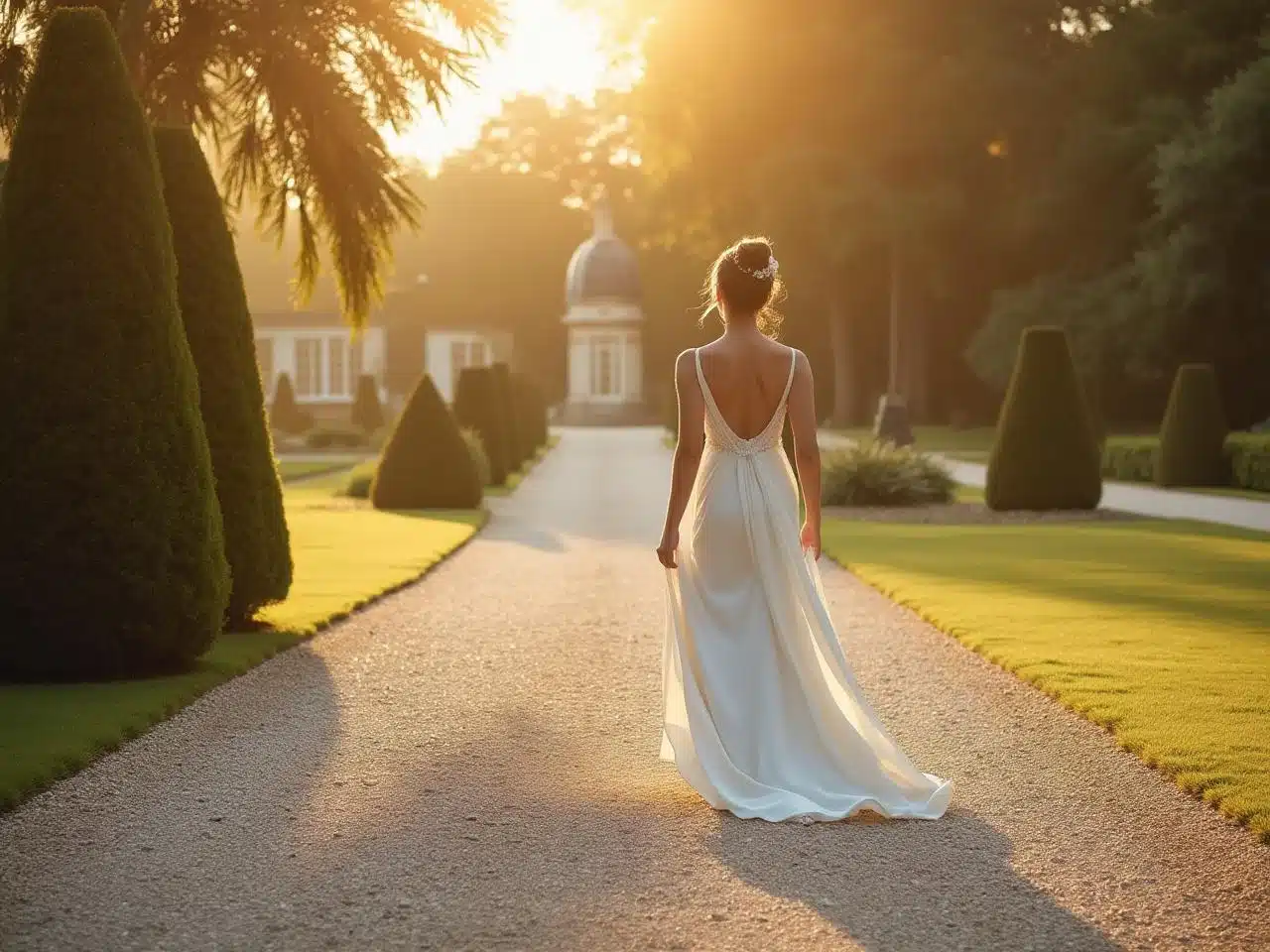 Photo robe-blanche-longue-mariage-elegant
